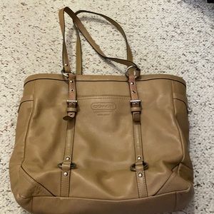 Tan Coach Tote